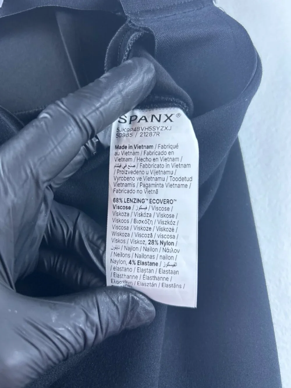 Spanx Black Ponte Pencil Skirt with Back Zip Size L
